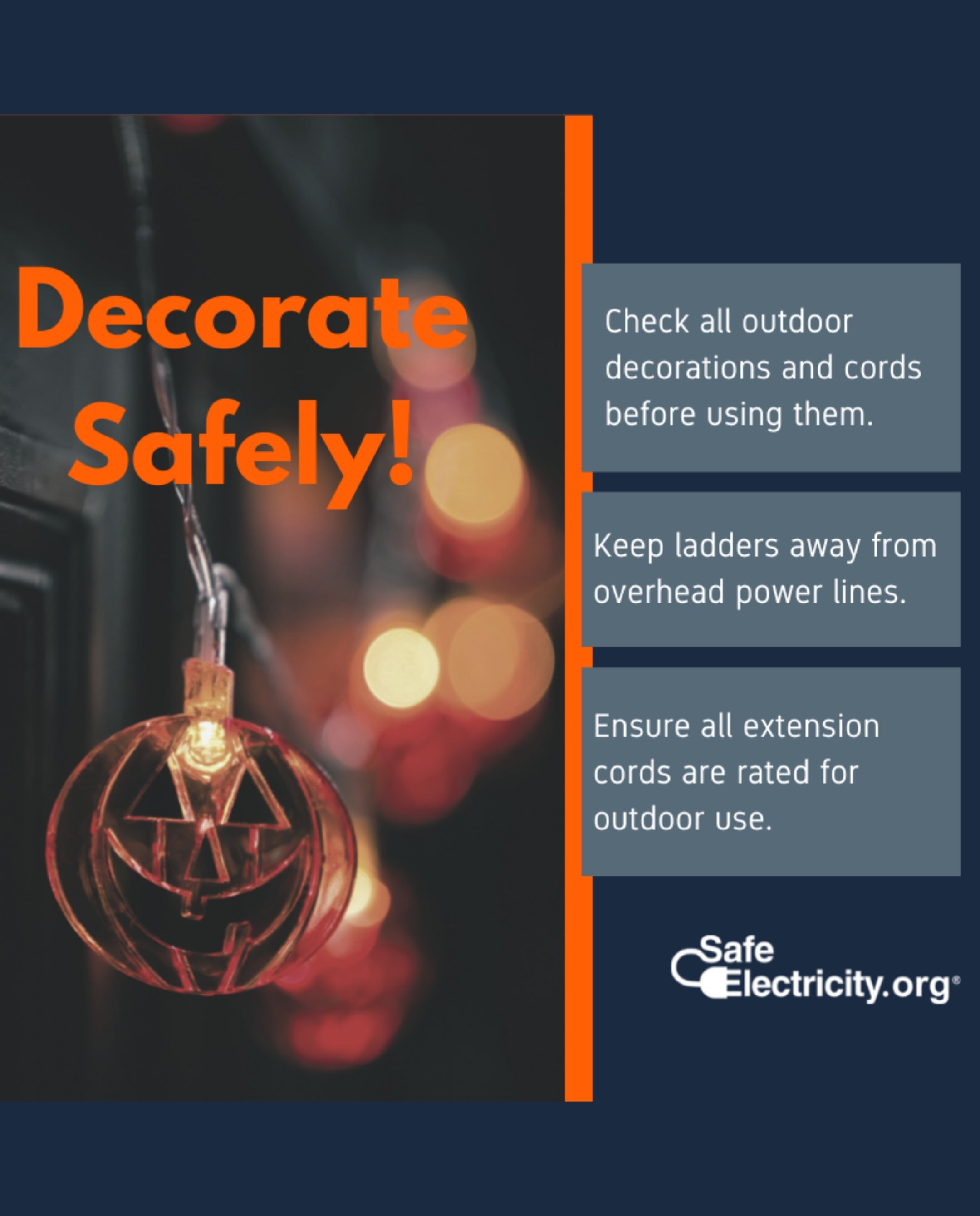 Decorate safely- Halloween