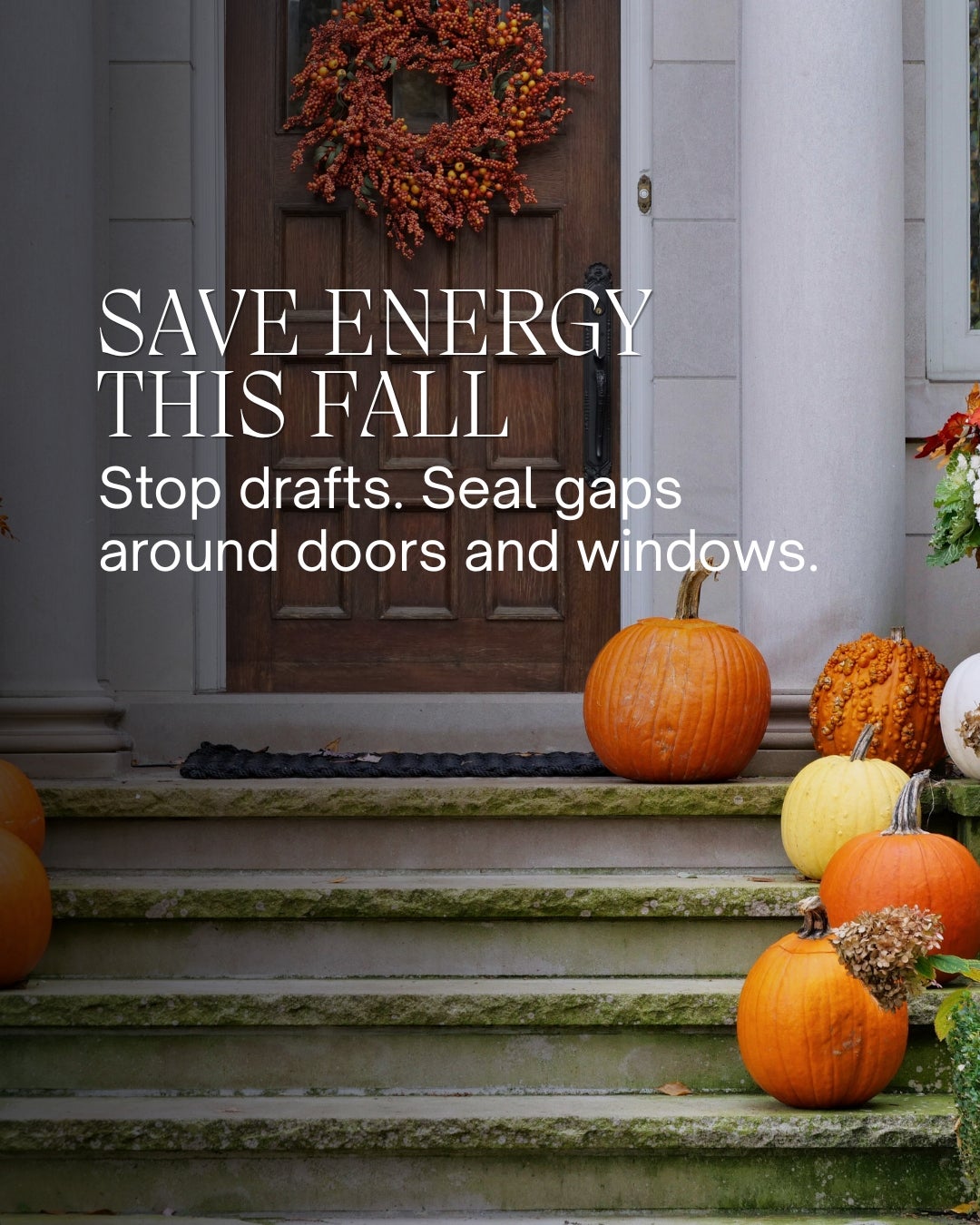 Stop drafts, seal gaps
