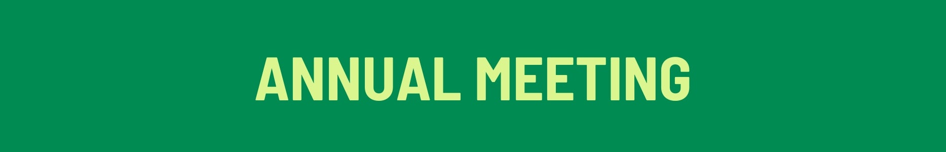 Annual meeting 