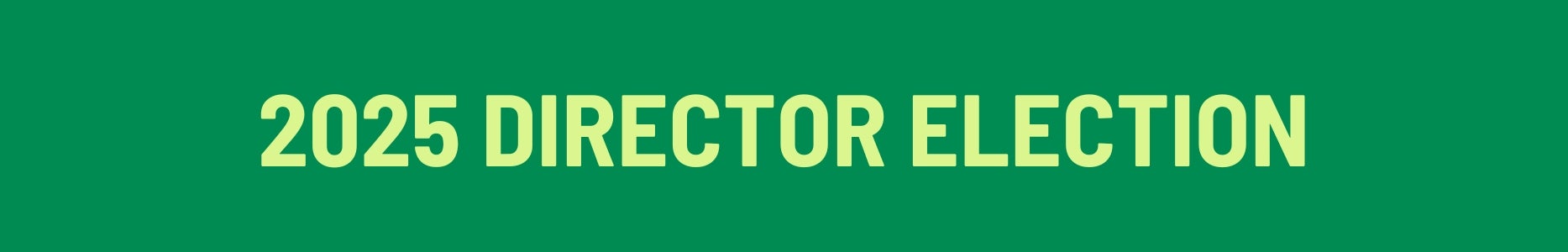 2025 Director Election
