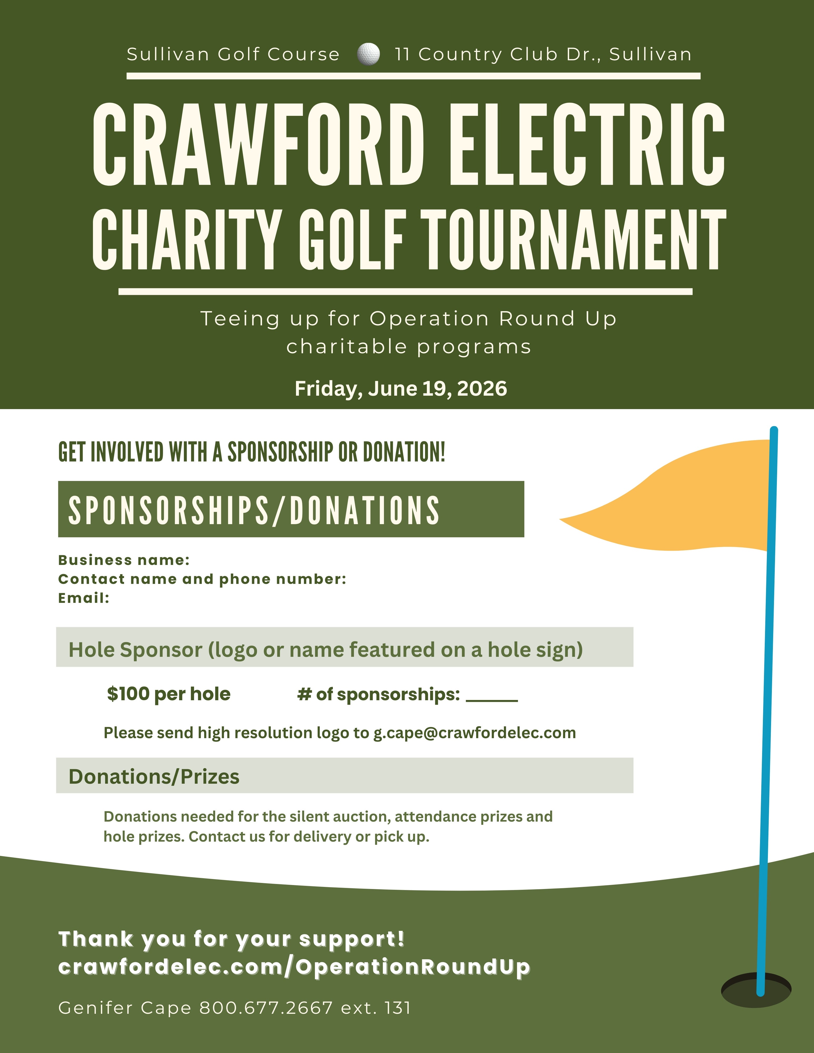 Sponsor flyer- golf tournament