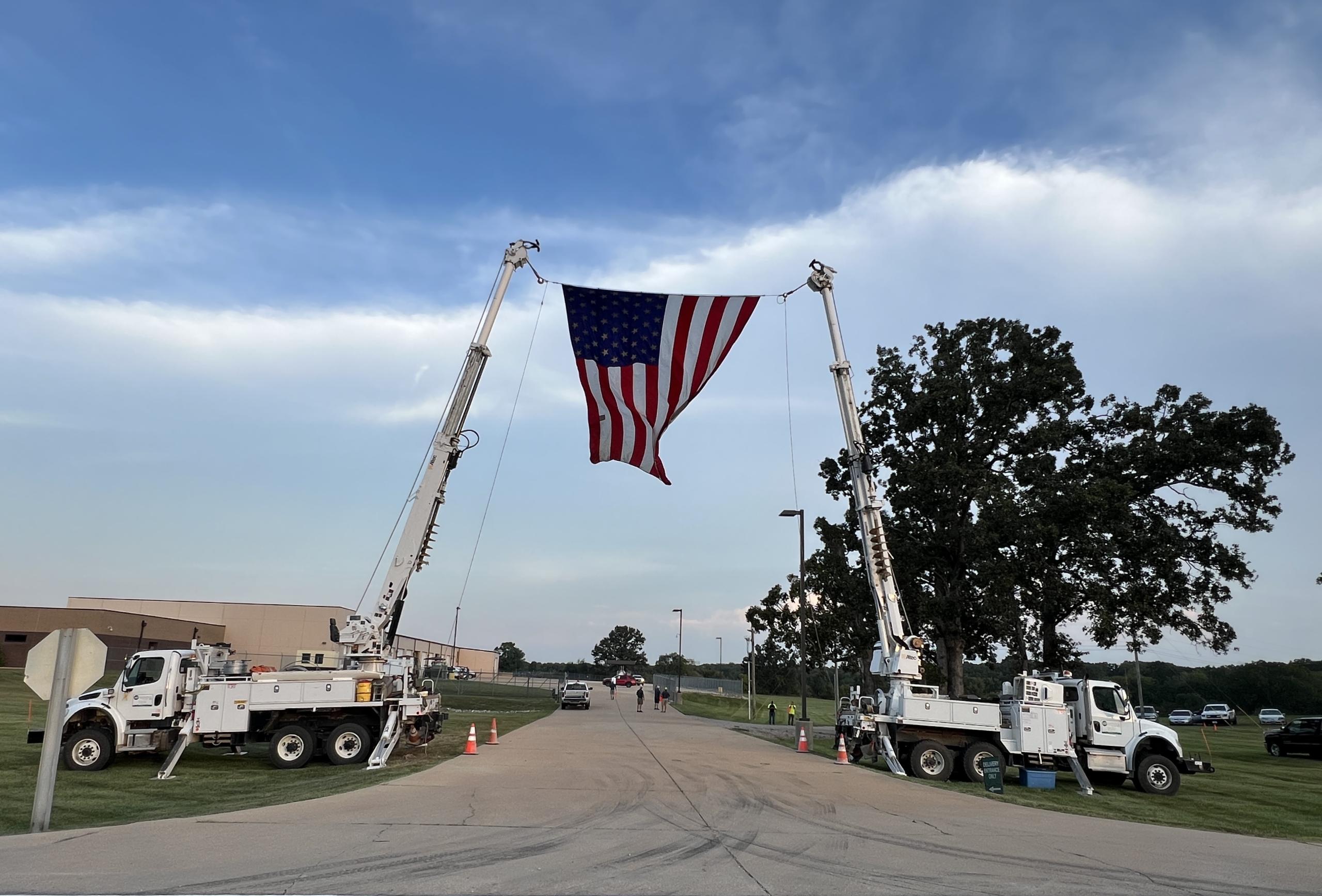 Flag at entrance
