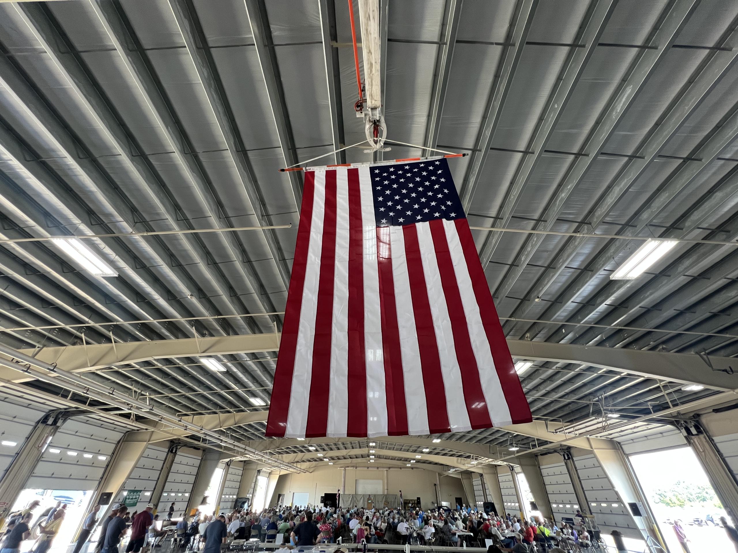 Flag at meeting