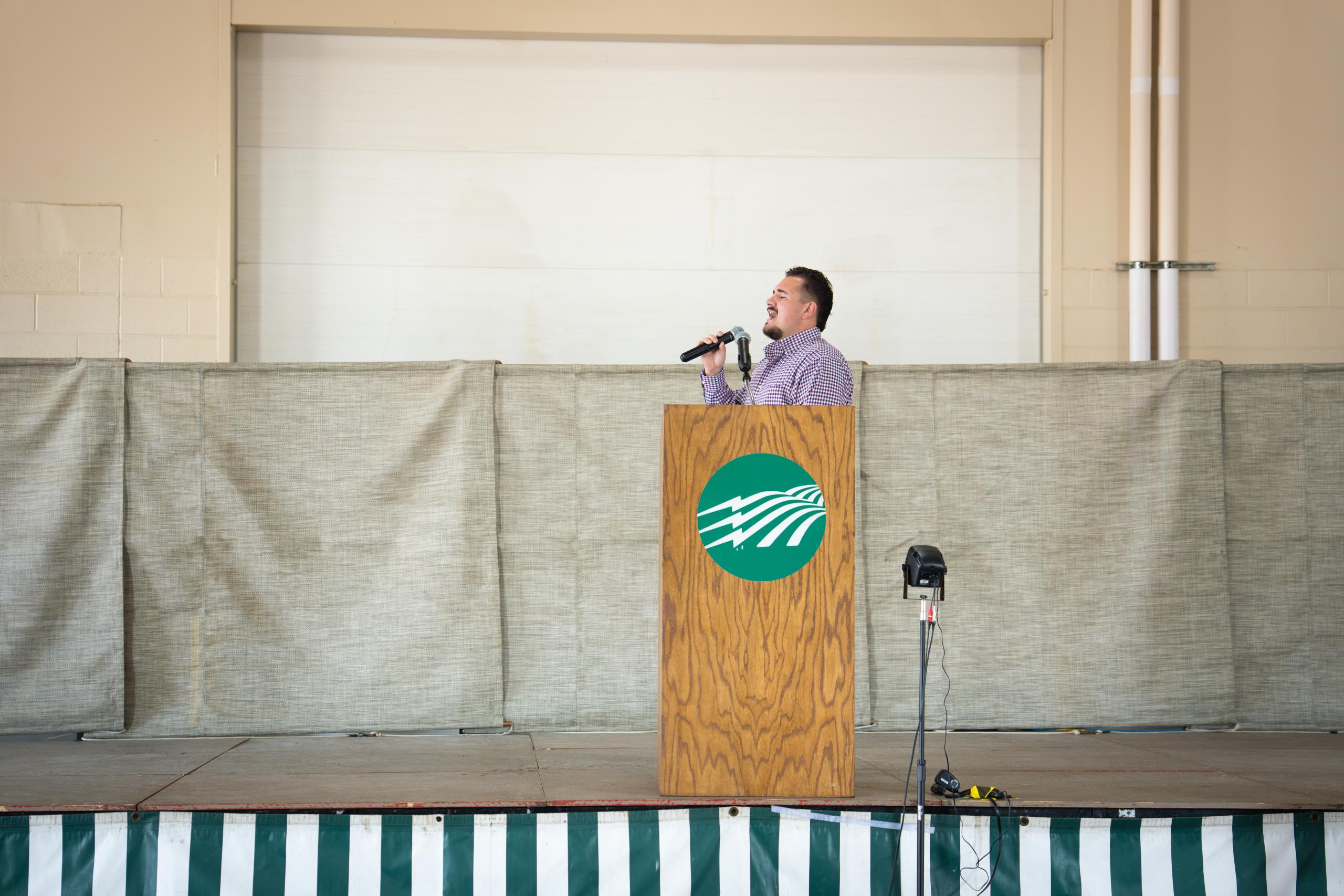 Blake Beckett on stage